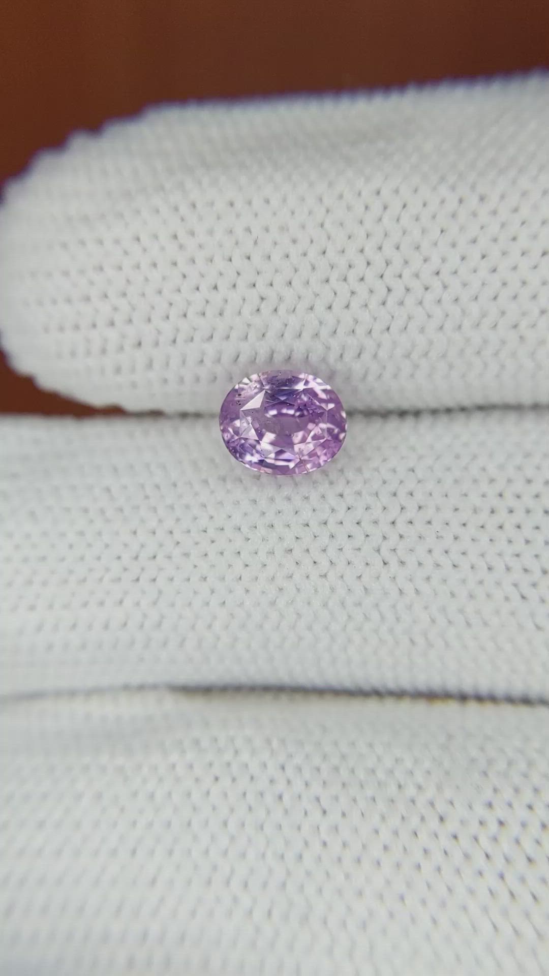 1.57 Ct. Pinkish Purple Sapphire from Ceylon (Sri Lanka) Size Video