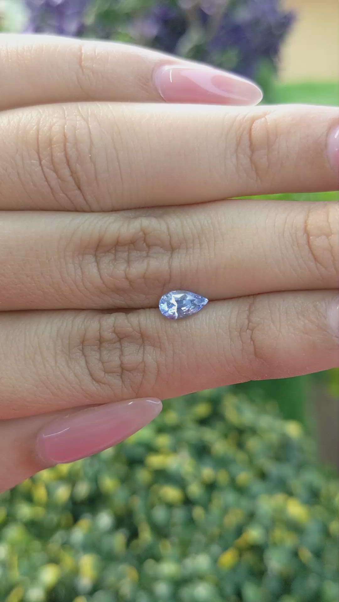0.89 Ct. Blue Sapphire from Ceylon (Sri Lanka) Size Video