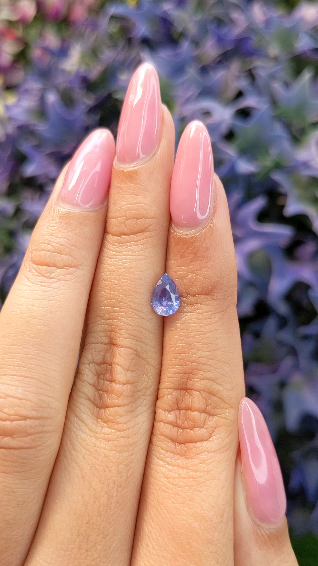 1.04 Ct. Violet Sapphire from Ceylon (Sri Lanka) Size Video