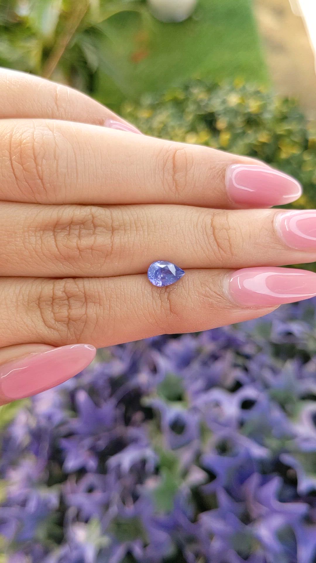 1.04 Ct. Violet Sapphire from Ceylon (Sri Lanka) Size Video