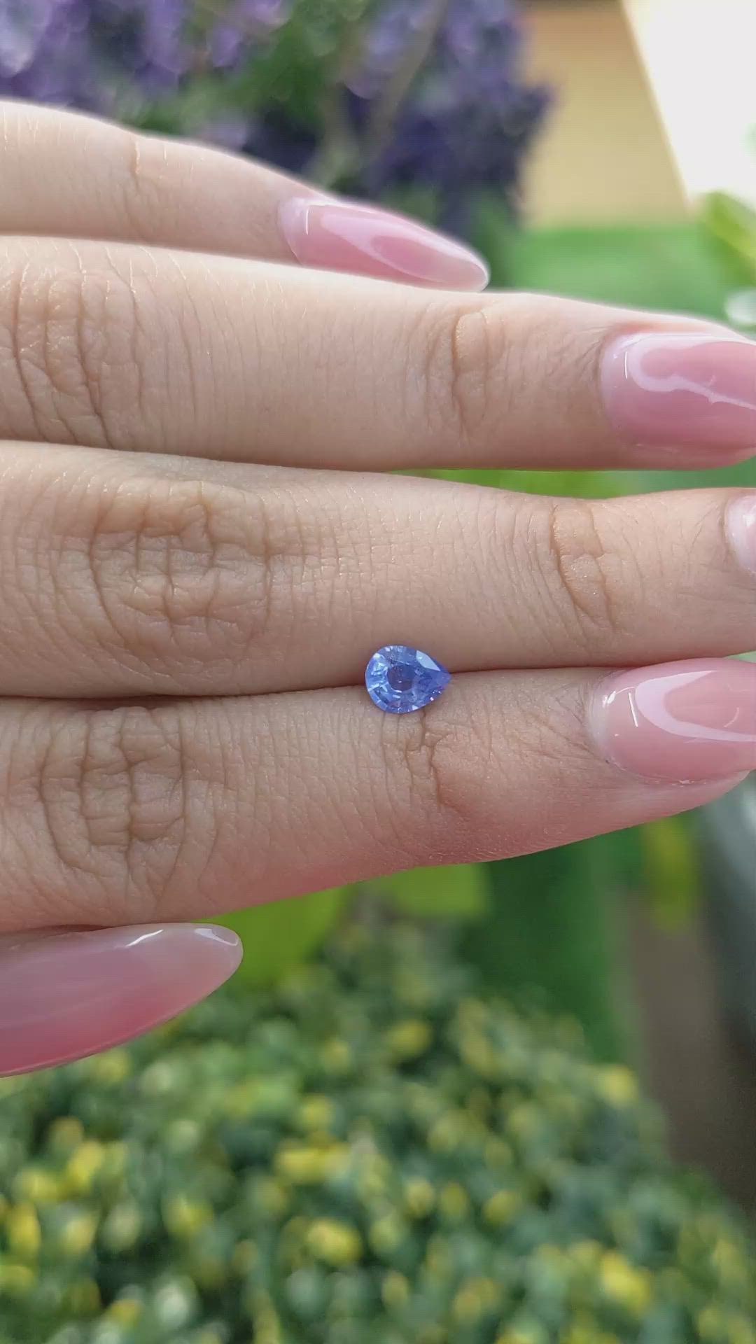 0.49 Ct. Blue Sapphire from Ceylon (Sri Lanka) Size Video
