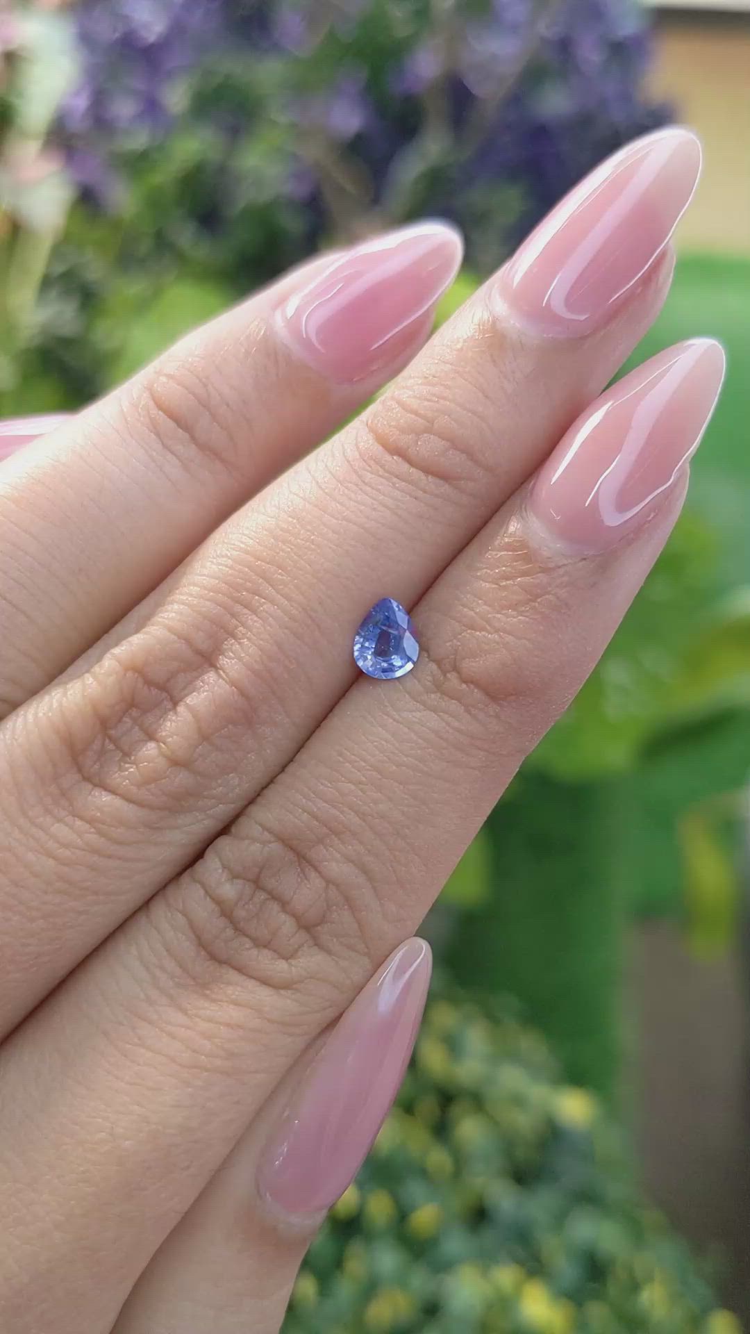 0.49 Ct. Blue Sapphire from Ceylon (Sri Lanka) Size Video