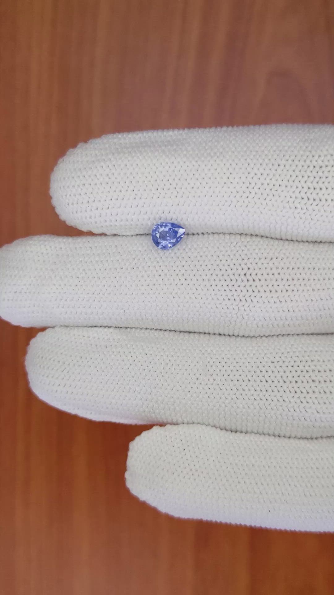 0.49 Ct. Blue Sapphire from Ceylon (Sri Lanka) Size Video