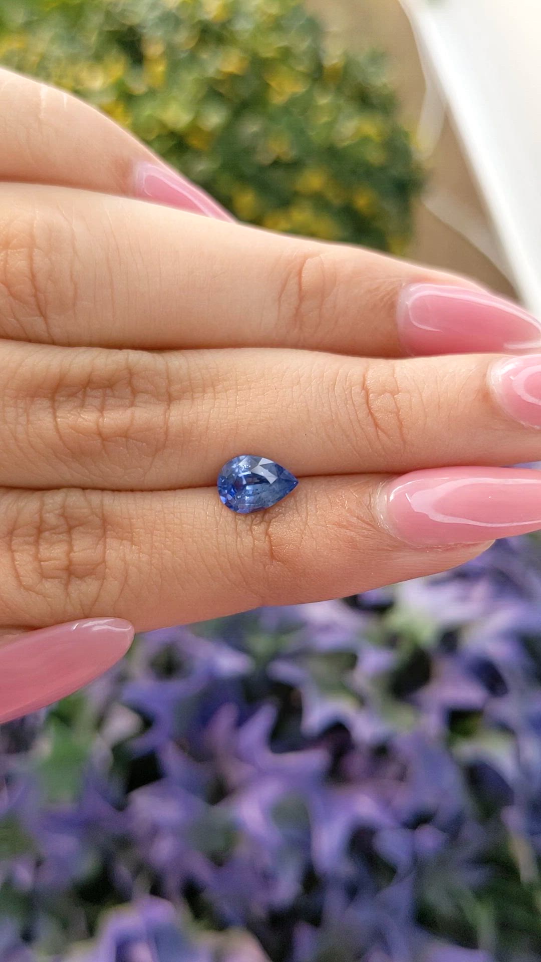 1.21 Ct. Blue Sapphire from Ceylon (Sri Lanka) Size Video