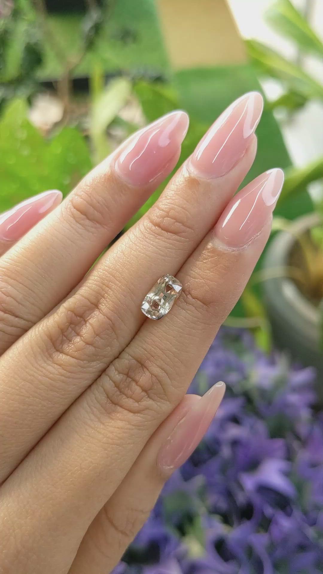 1.83 Ct. Peach Sapphire from Ceylon (Sri Lanka) Size Video