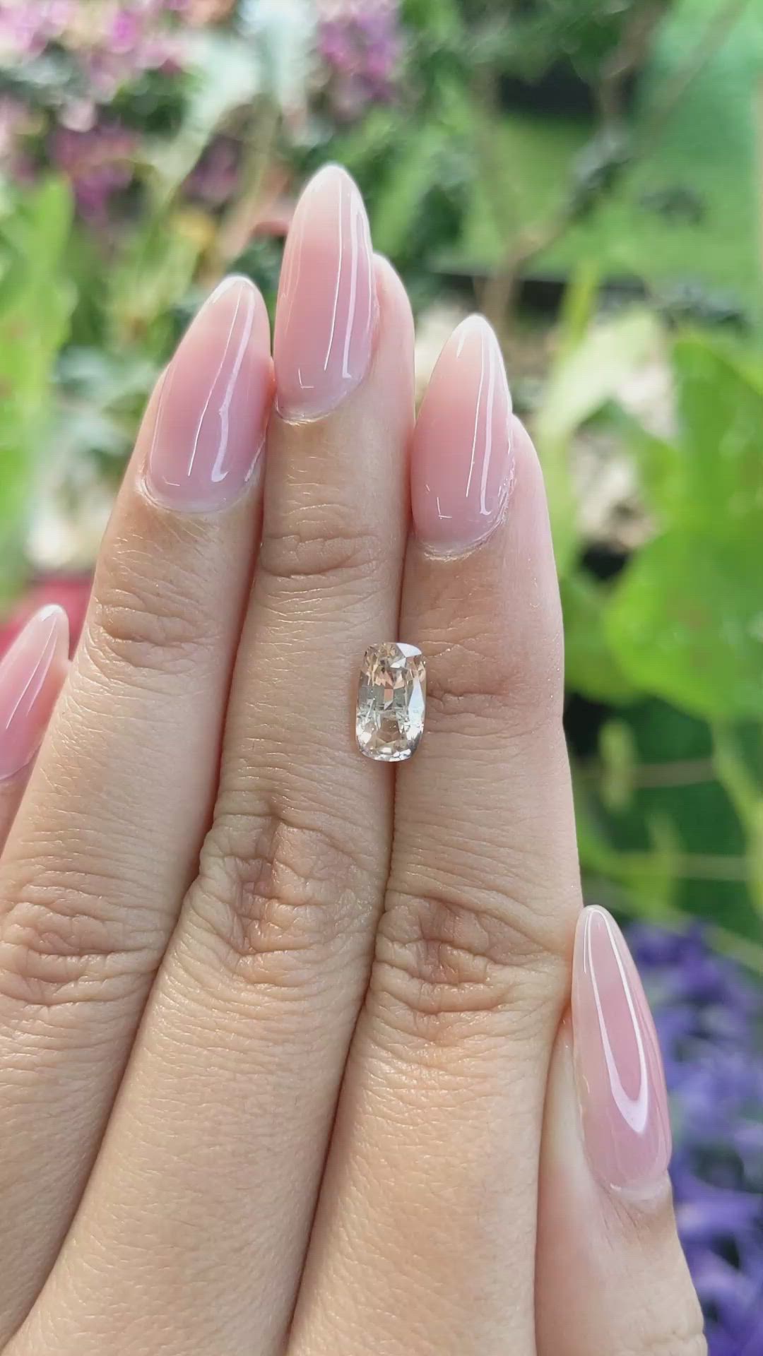 1.83 Ct. Peach Sapphire from Ceylon (Sri Lanka) Size Video