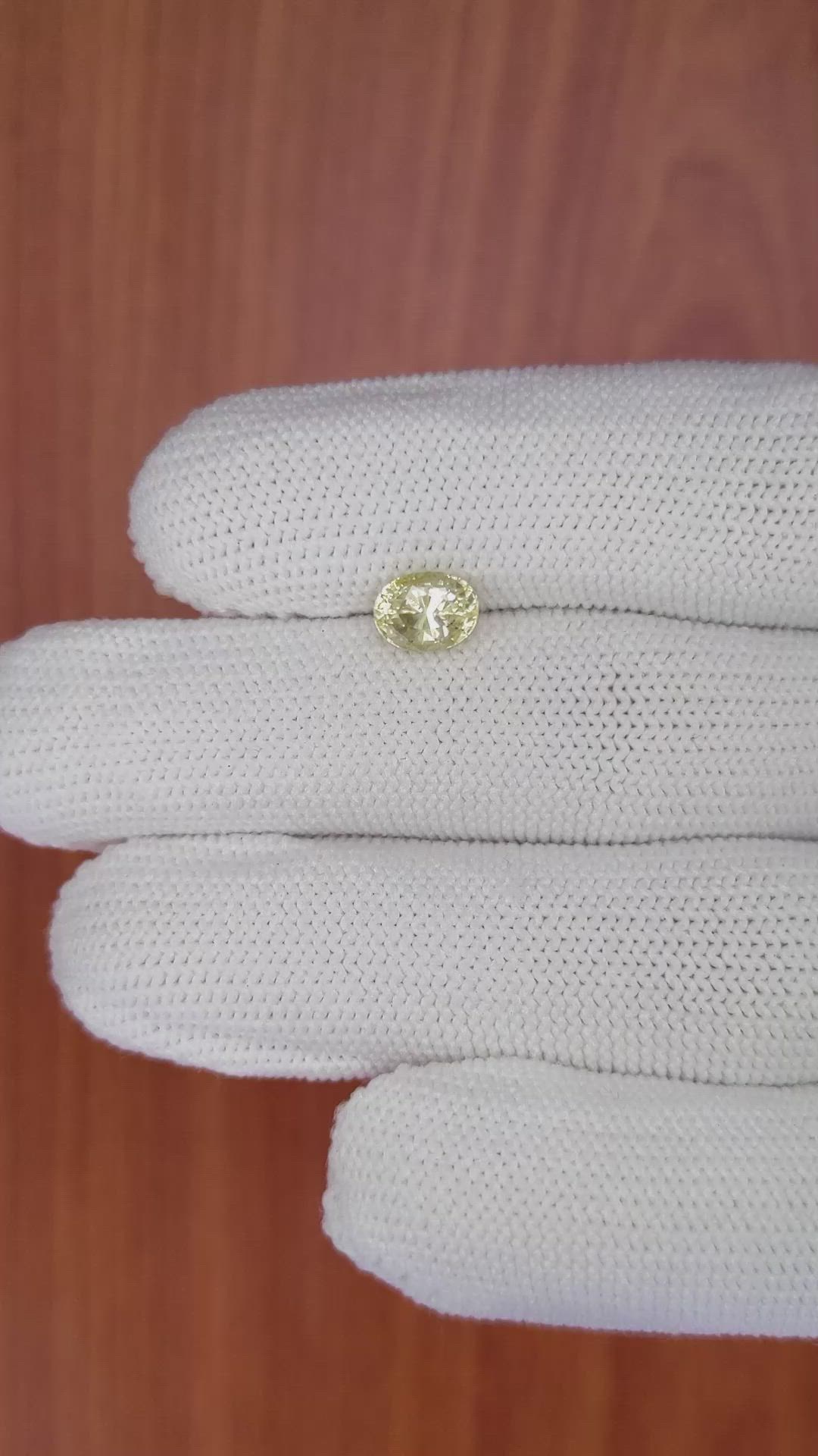 1.58 Ct. Yellow Sapphire from Ceylon (Sri Lanka) Size Video
