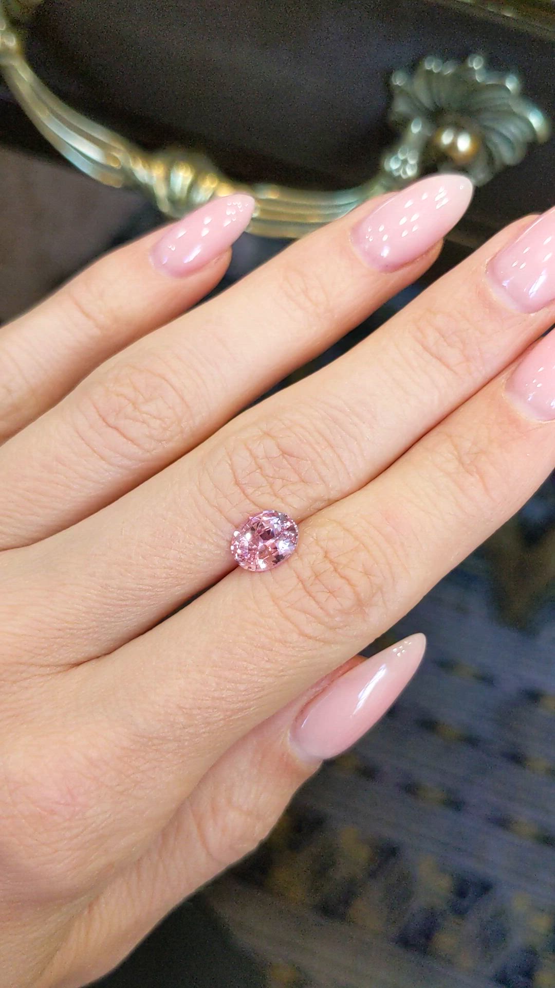 1.87 Ct. Pink Sapphire from Ceylon (Sri Lanka) Size Video