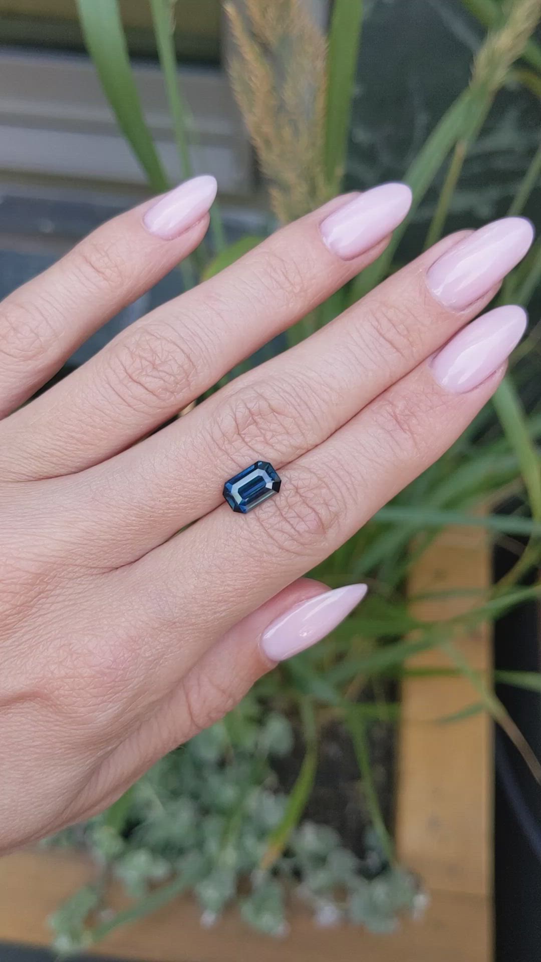 2.23 Ct. Greenish Blue Sapphire from Madagascar Size Video