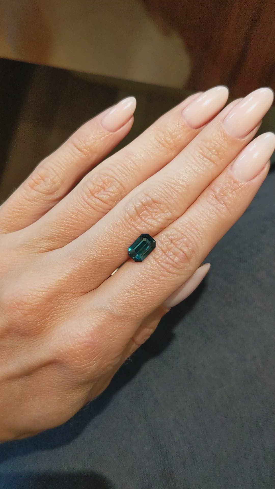 2.23 Ct. Greenish Blue Sapphire from Madagascar Size Video