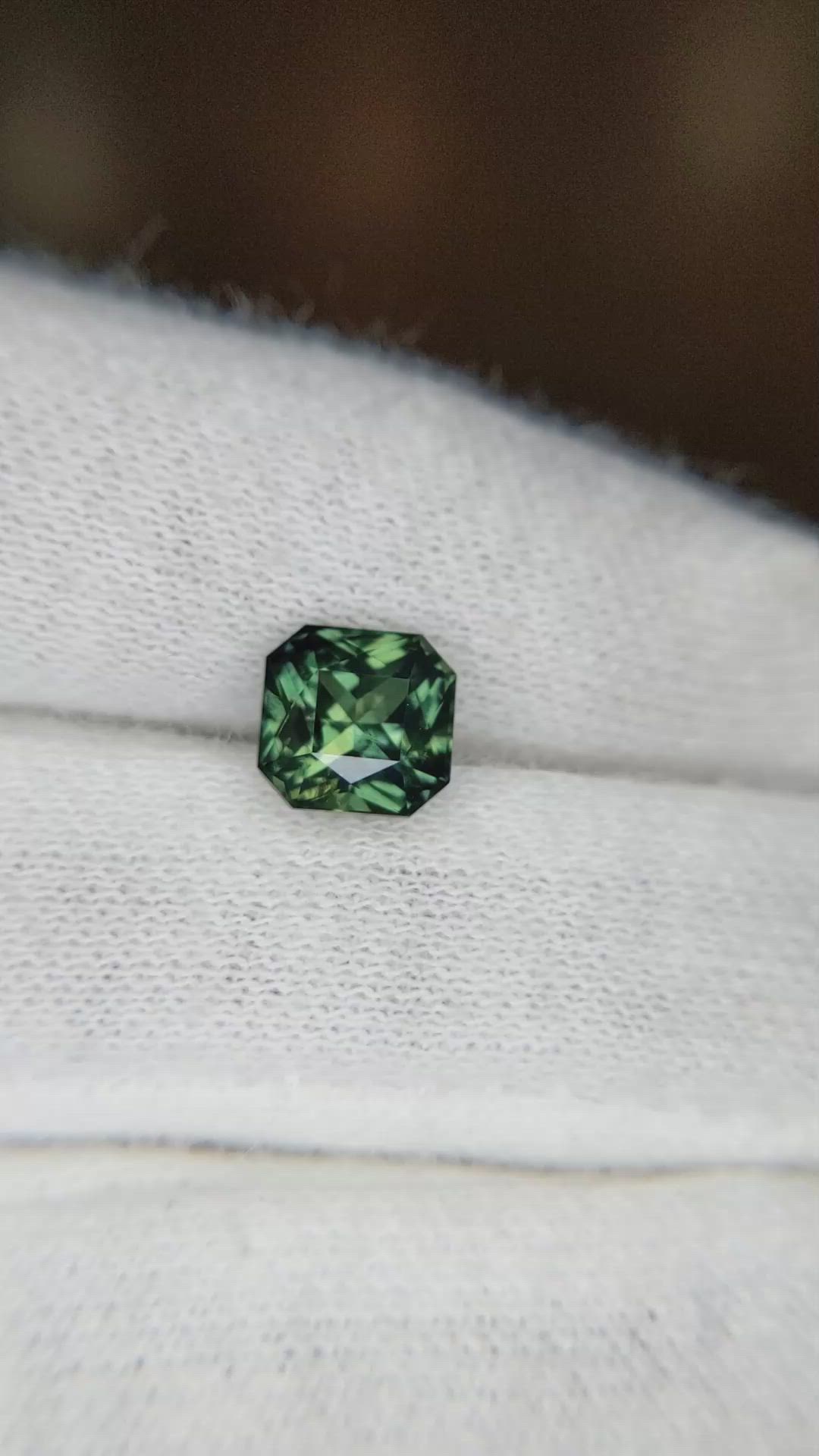 2.23 Ct. Bluish Green Sapphire from Ceylon (Sri Lanka) Size Video