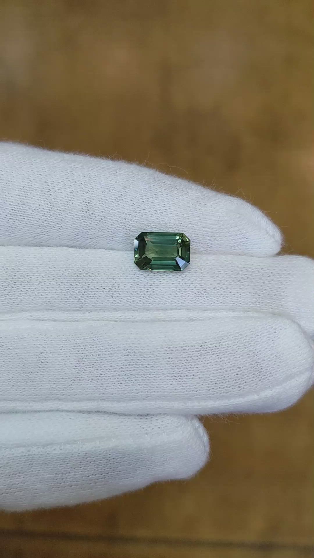 3.03 Ct. Bluish Green Sapphire from Ceylon (Sri Lanka) Size Video