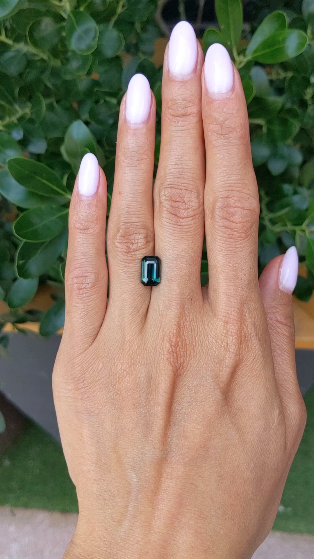 2.99 Ct. Bluish Green Sapphire from Ceylon (Sri Lanka) Size Video