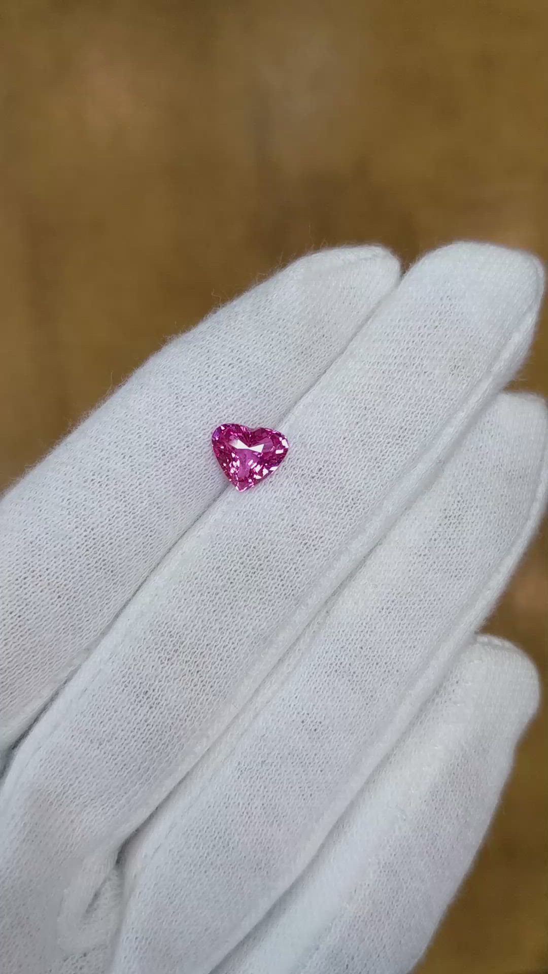 1.56 Ct. Pink Sapphire from Ceylon (Sri Lanka) Size Video