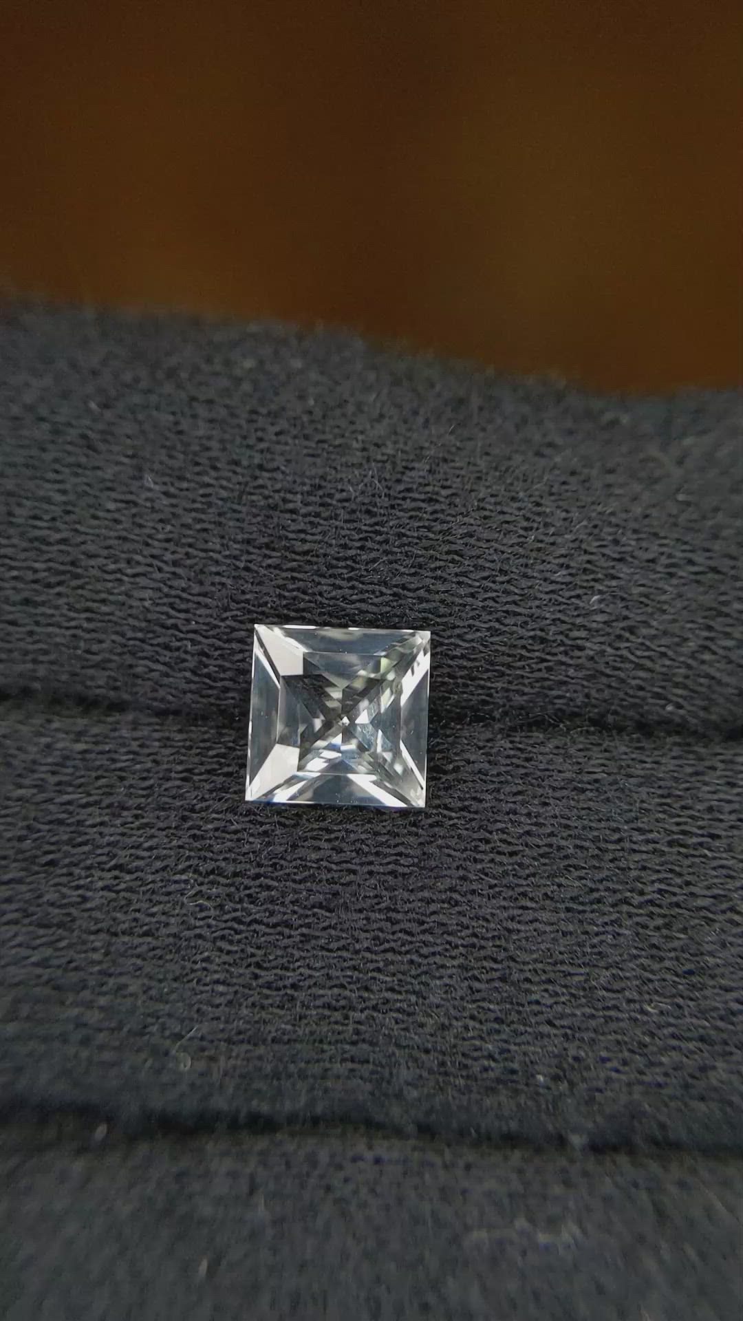 1.65 Ct. White Sapphire from Ceylon (Sri Lanka) Size Video