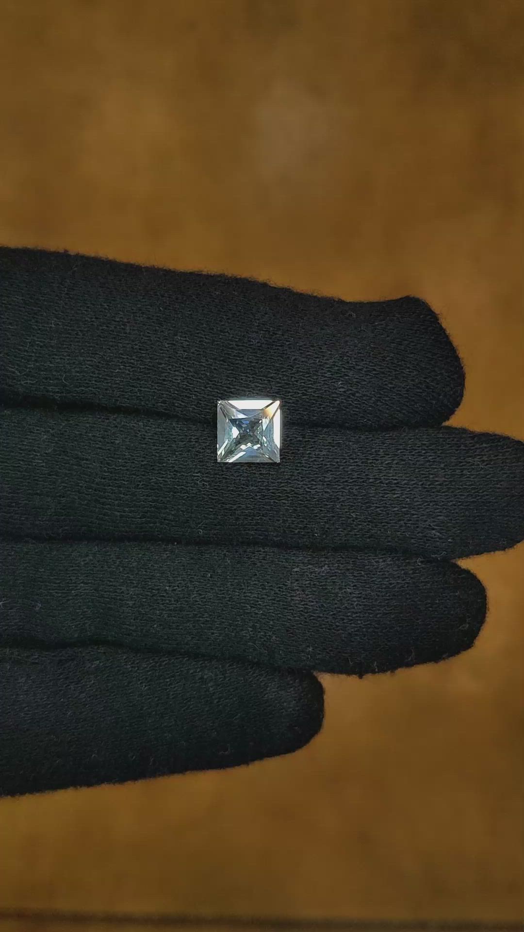 1.65 Ct. White Sapphire from Ceylon (Sri Lanka) Size Video