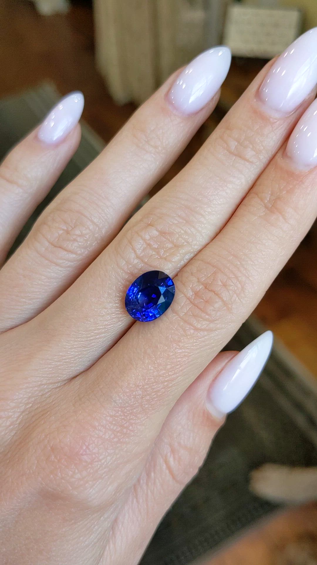 5.01 Ct. Blue Sapphire from Ceylon (Sri Lanka) Size Video