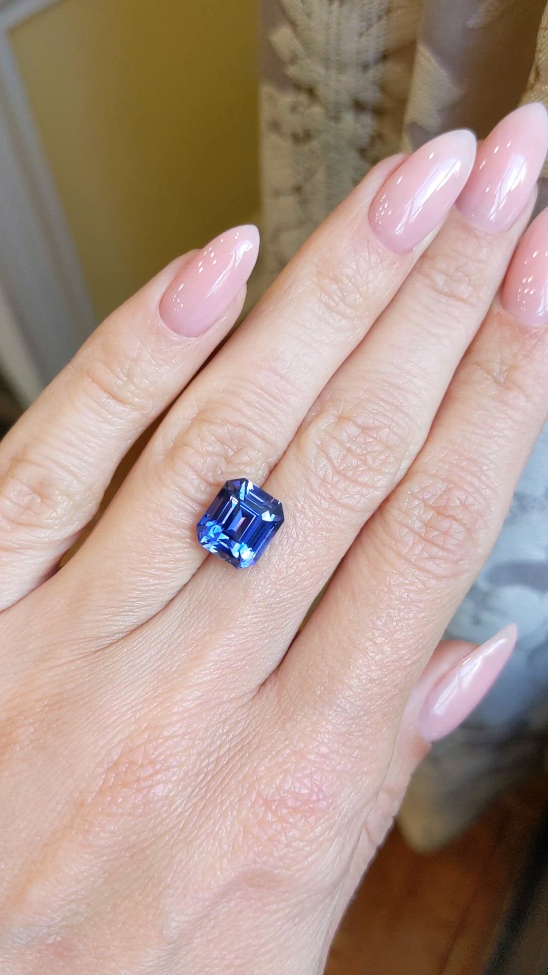 5.07 Ct. Blue Sapphire from Ceylon (Sri Lanka) Size Video