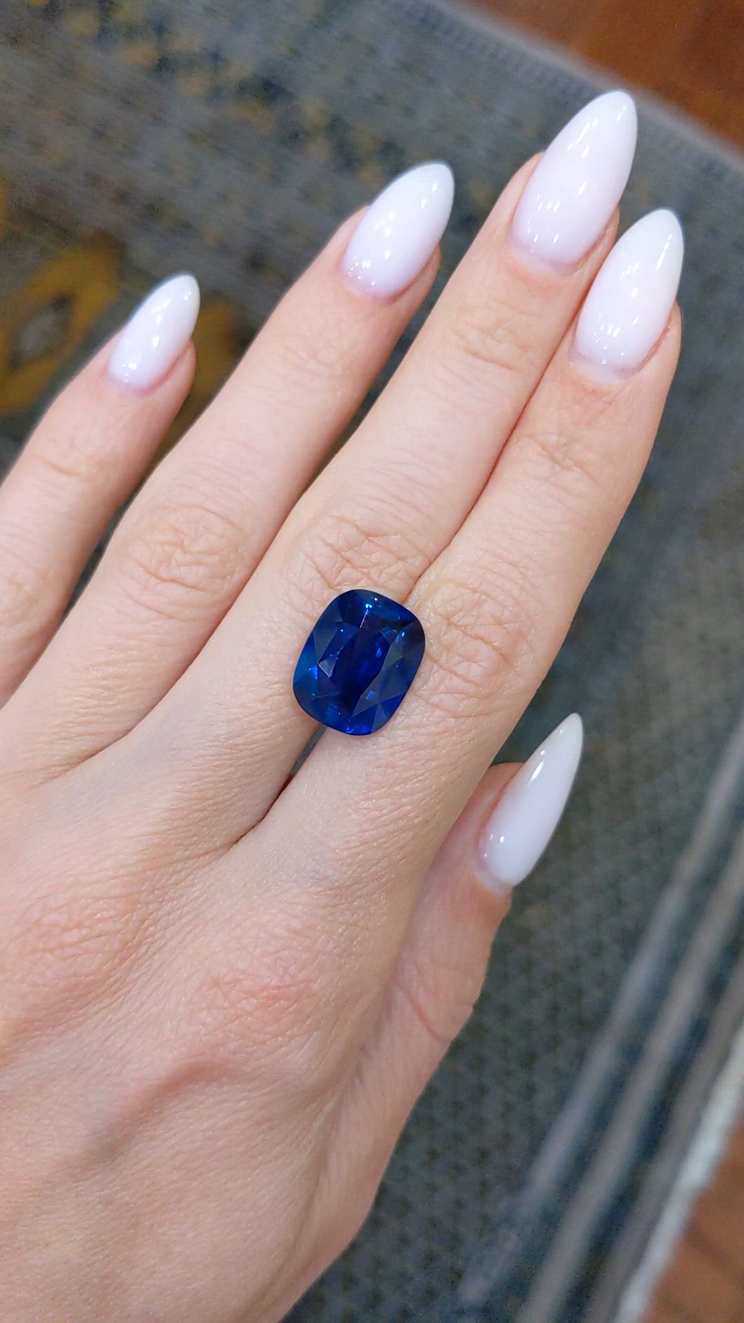 11.24 Ct. Blue Sapphire from Ceylon (Sri Lanka) Size Video