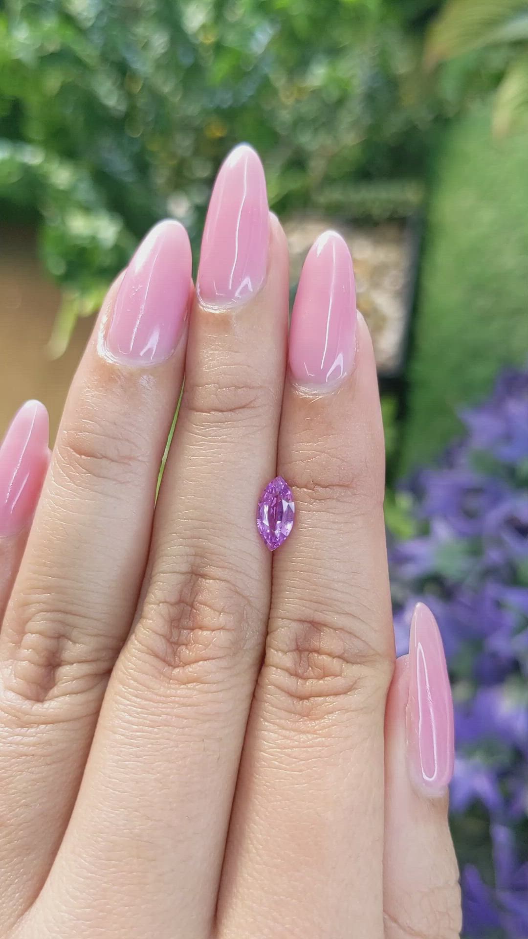 0.81 Ct. Purple Sapphire from Ceylon (Sri Lanka) Size Video
