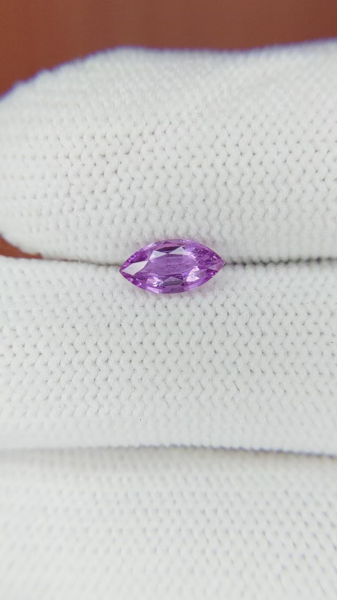 0.81 Ct. Purple Sapphire from Ceylon (Sri Lanka) Size Video
