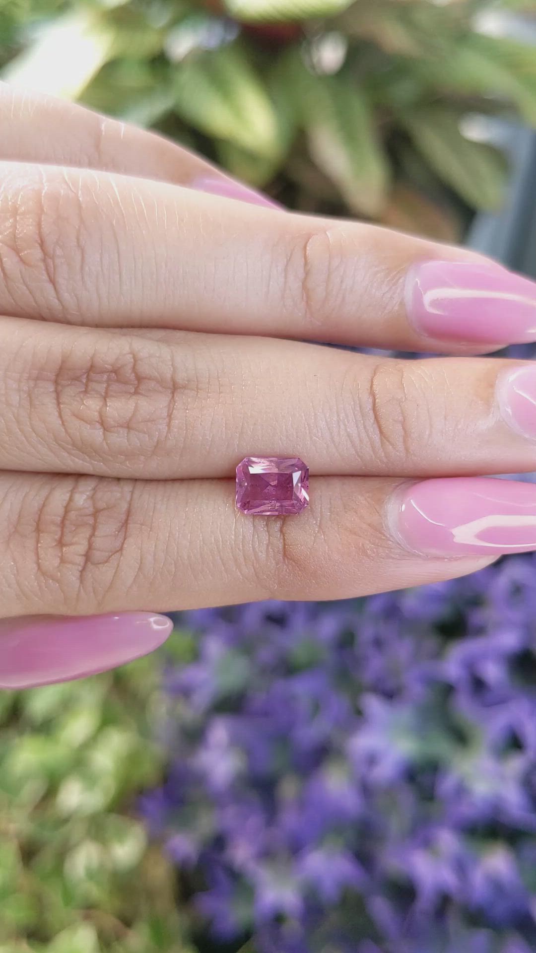 1.37 Ct. Pink Sapphire from Ceylon (Sri Lanka) Size Video