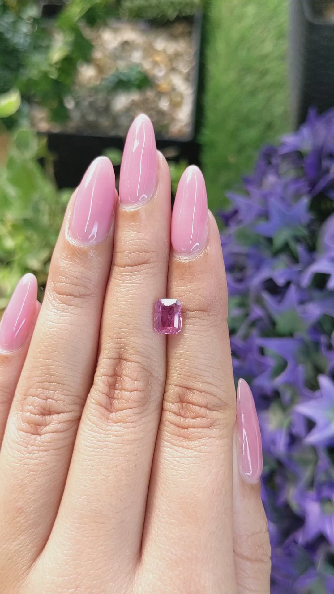 1.37 Ct. Pink Sapphire from Ceylon (Sri Lanka) Size Video