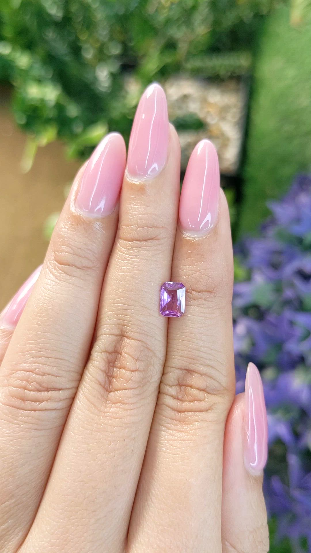 0.86 Ct. Purple Sapphire from Ceylon (Sri Lanka) Size Video