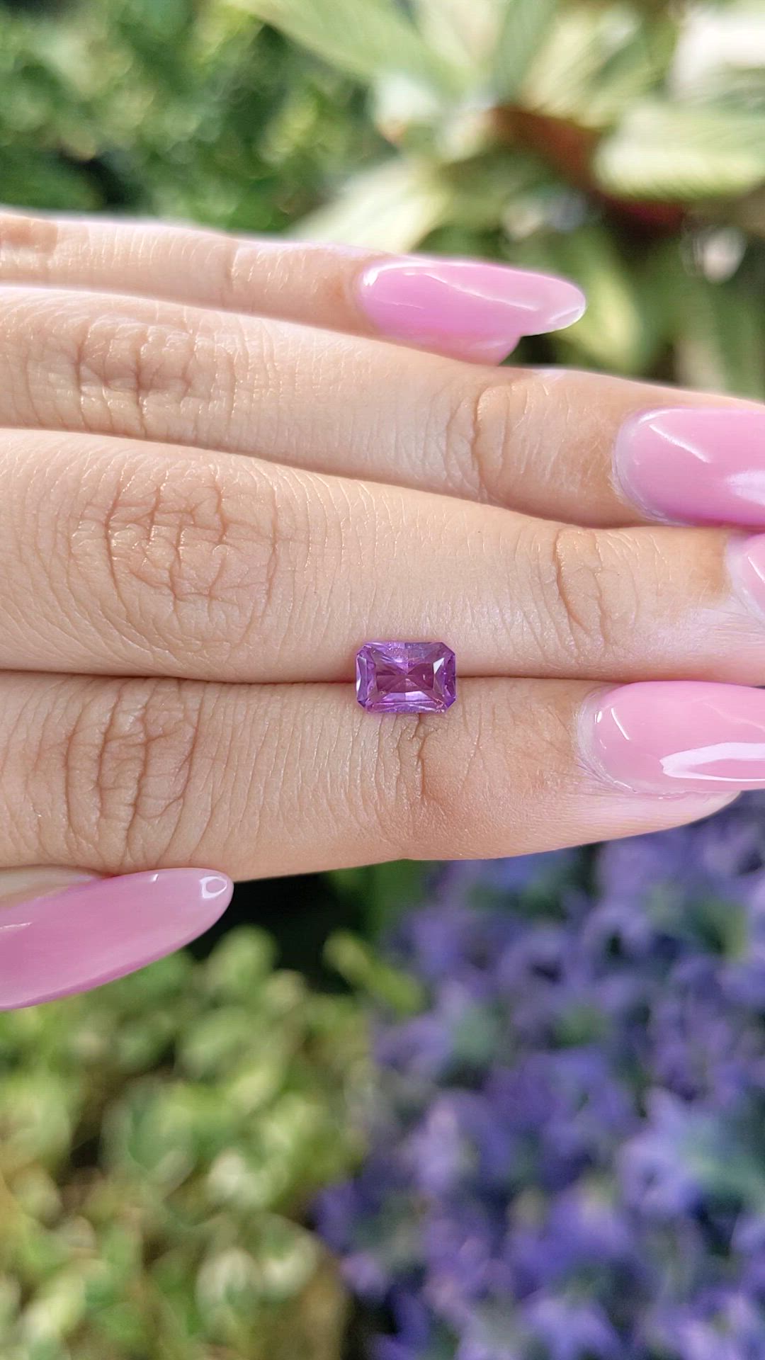 0.86 Ct. Purple Sapphire from Ceylon (Sri Lanka) Size Video