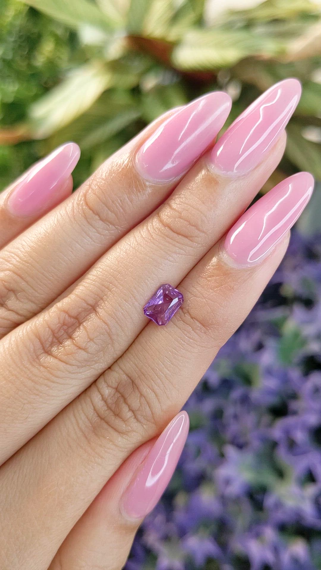 0.86 Ct. Purple Sapphire from Ceylon (Sri Lanka) Size Video