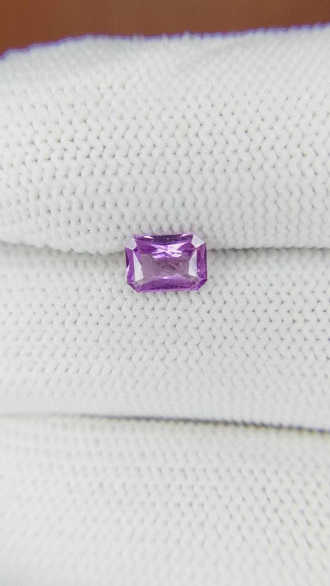 0.86 Ct. Purple Sapphire from Ceylon (Sri Lanka) Size Video