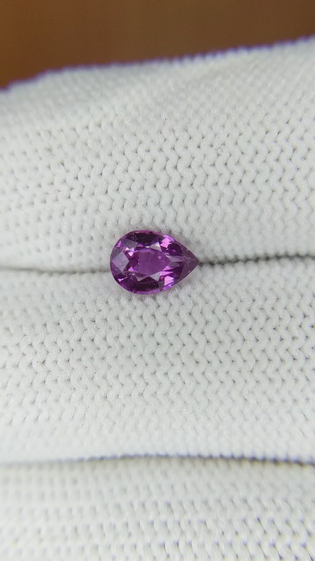 0.84 Ct. Purple Sapphire from Ceylon (Sri Lanka) Size Video
