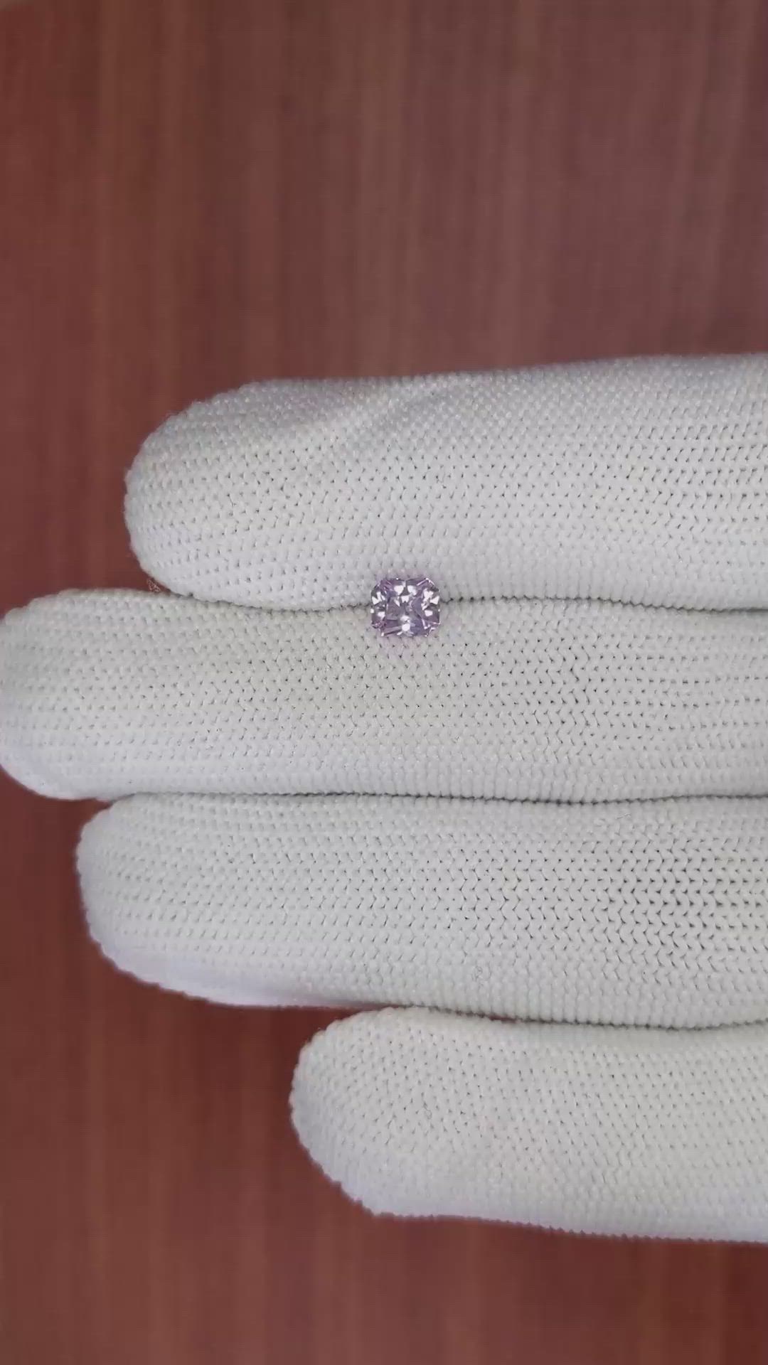 0.68 Ct. Purple Sapphire from Ceylon (Sri Lanka) Size Video