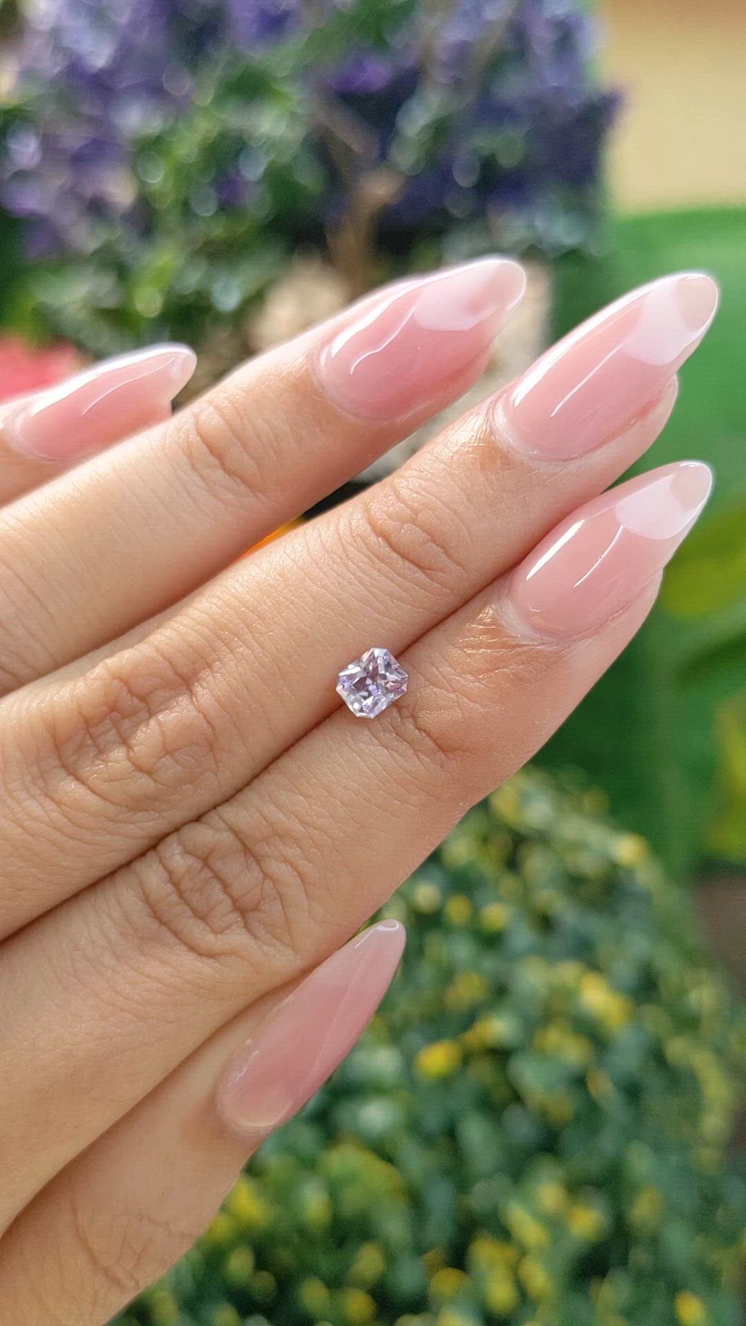 0.68 Ct. Purple Sapphire from Ceylon (Sri Lanka) Size Video