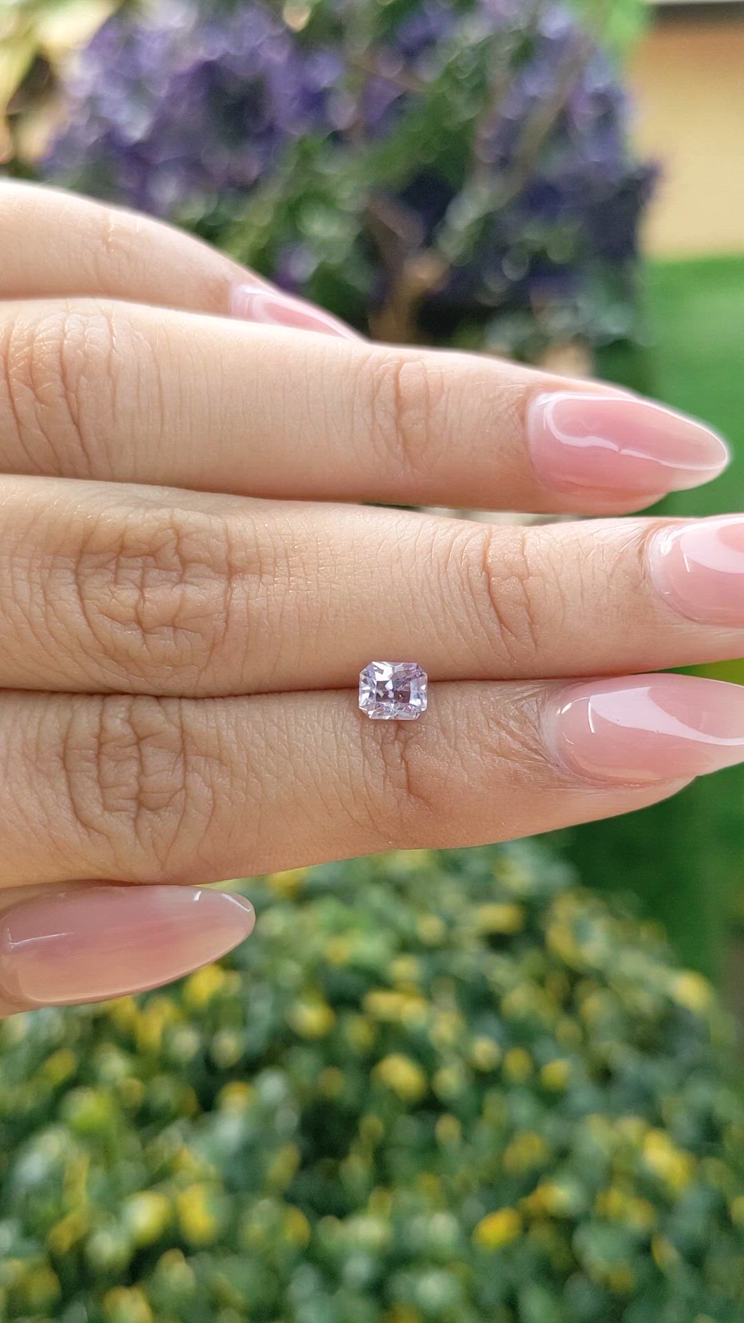0.68 Ct. Purple Sapphire from Ceylon (Sri Lanka) Size Video