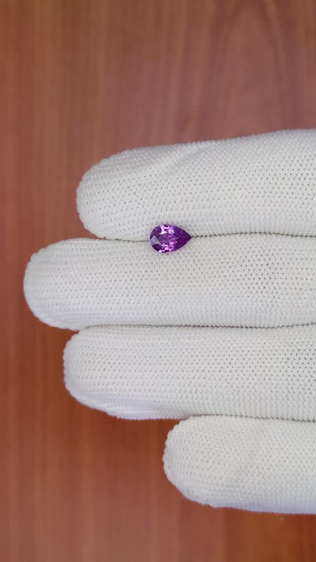 0.80 Ct. Purple Sapphire from Ceylon (Sri Lanka) Size Video