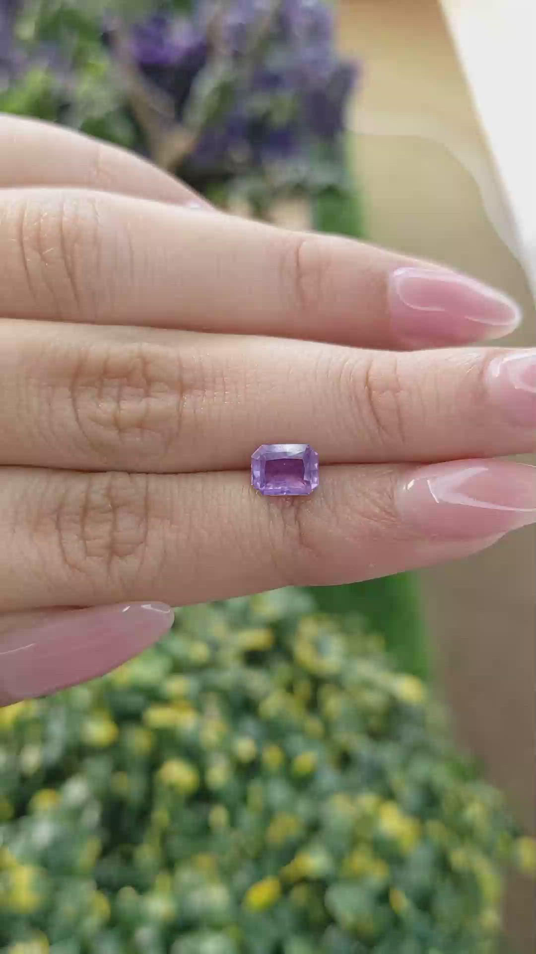 1.33 Ct. Purple Sapphire from Ceylon (Sri Lanka) Size Video