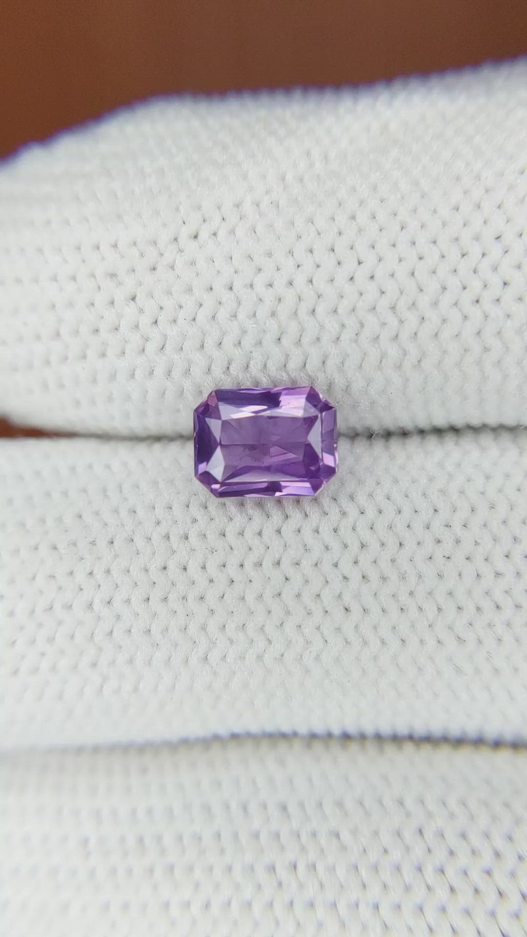 1.33 Ct. Purple Sapphire from Ceylon (Sri Lanka) Size Video
