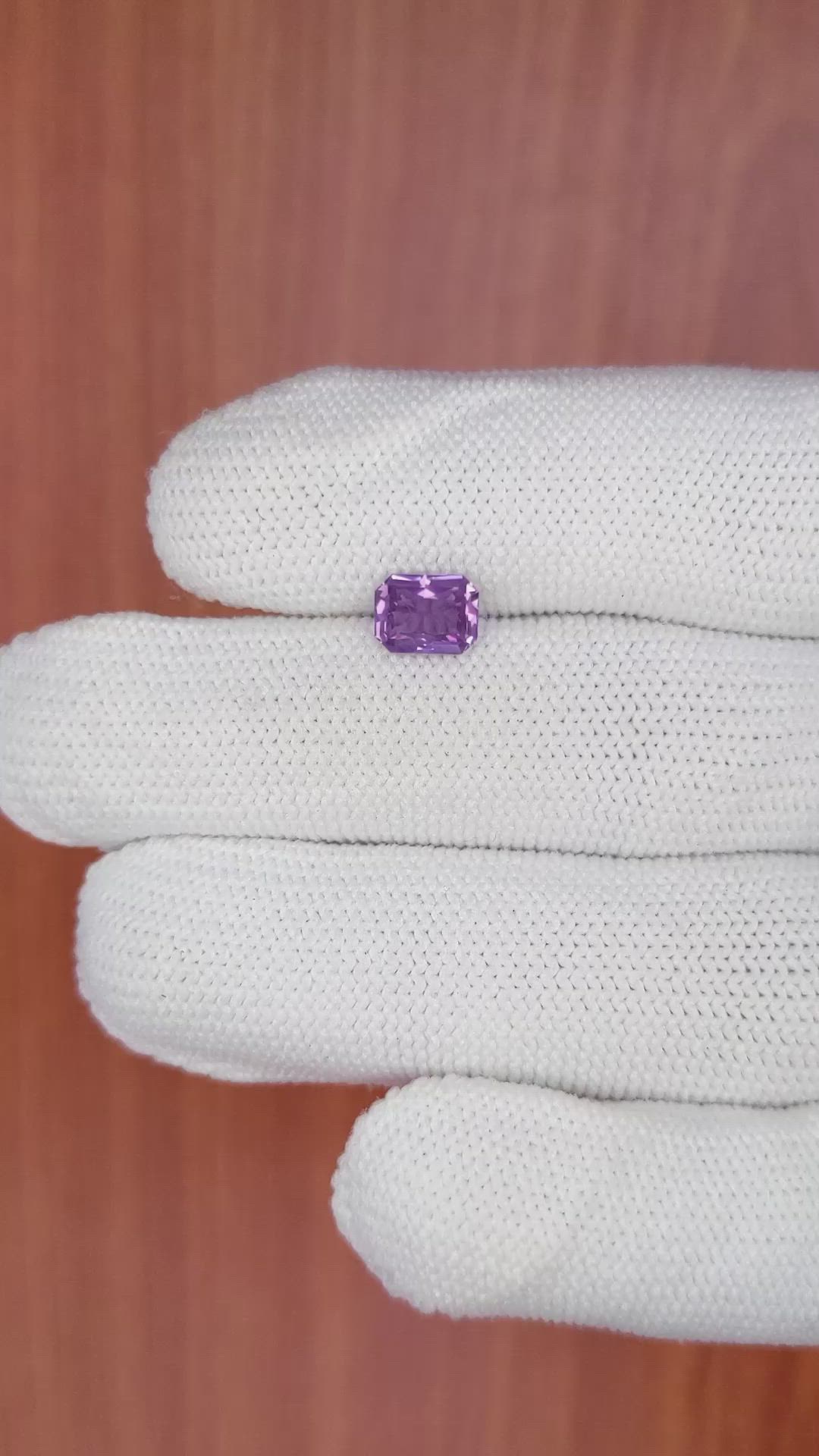 1.33 Ct. Purple Sapphire from Ceylon (Sri Lanka) Size Video
