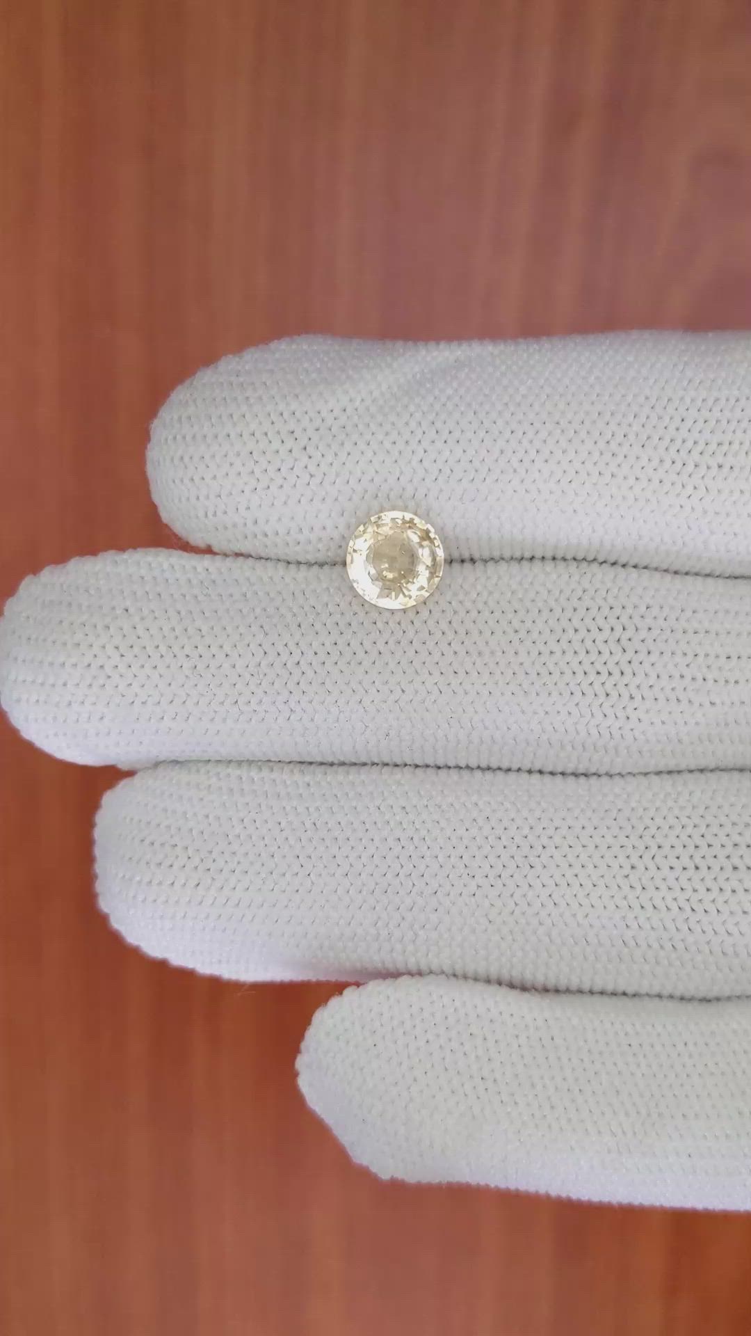 1.62 Ct. Peach Sapphire from Ceylon (Sri Lanka) Size Video