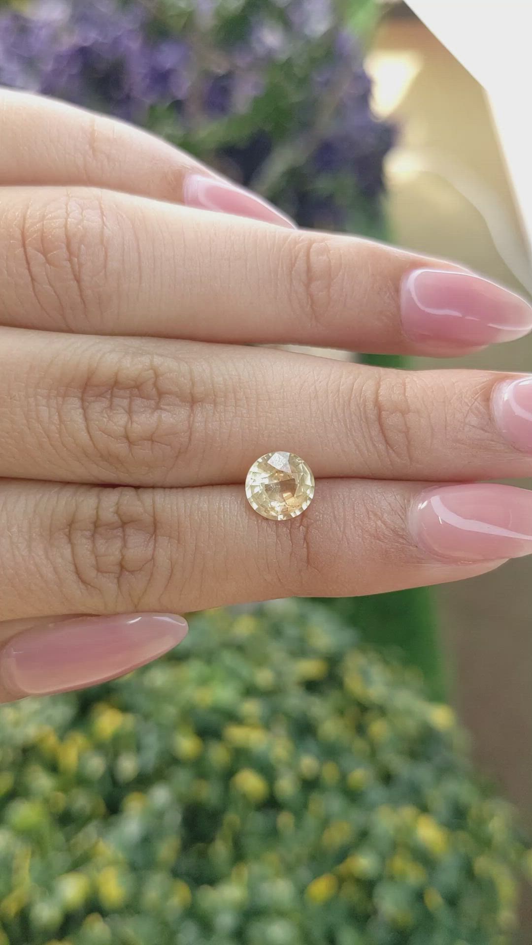 1.62 Ct. Peach Sapphire from Ceylon (Sri Lanka) Size Video