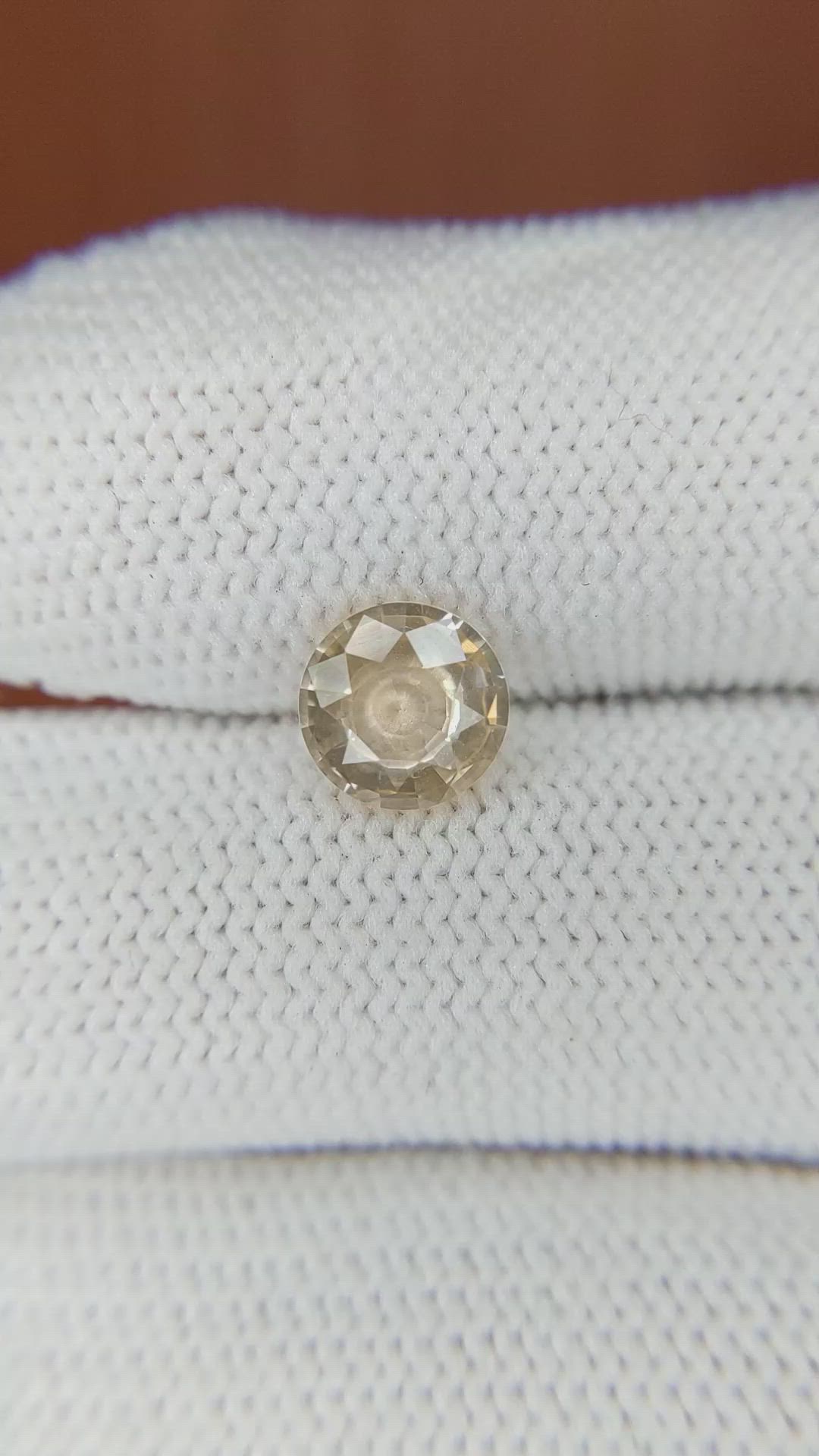 1.62 Ct. Peach Sapphire from Ceylon (Sri Lanka) Size Video