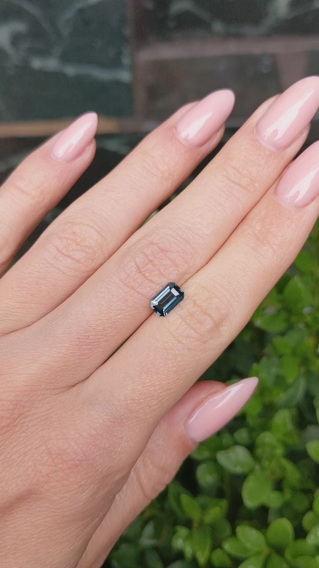 0.92 Ct. Bluish Green Sapphire from Madagascar Size Video