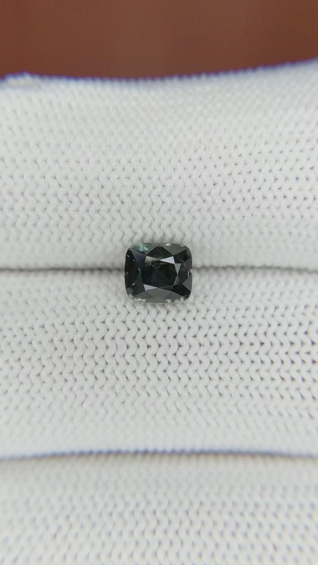 1.14 Ct. Bluish Green Sapphire from Madagascar Size Video