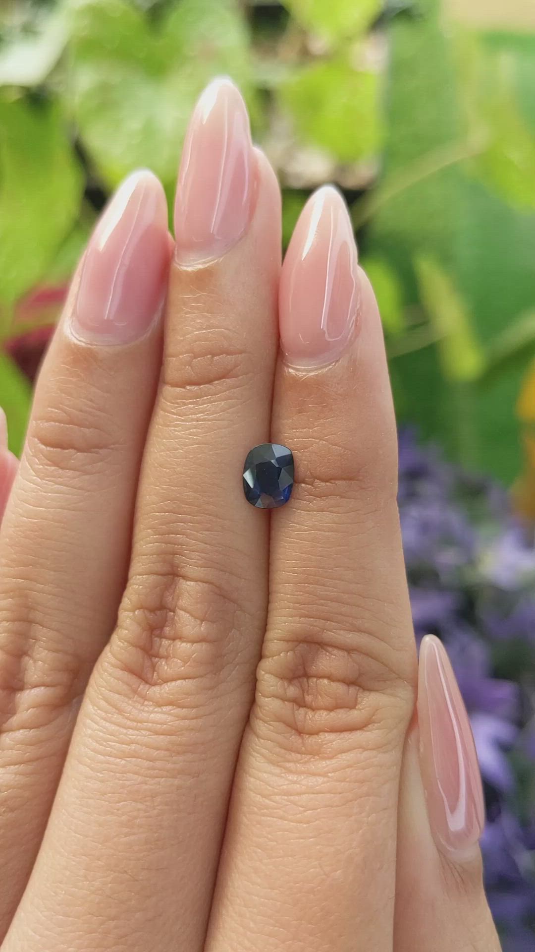 0.79 Ct. Blue Sapphire from Madagascar Size Video