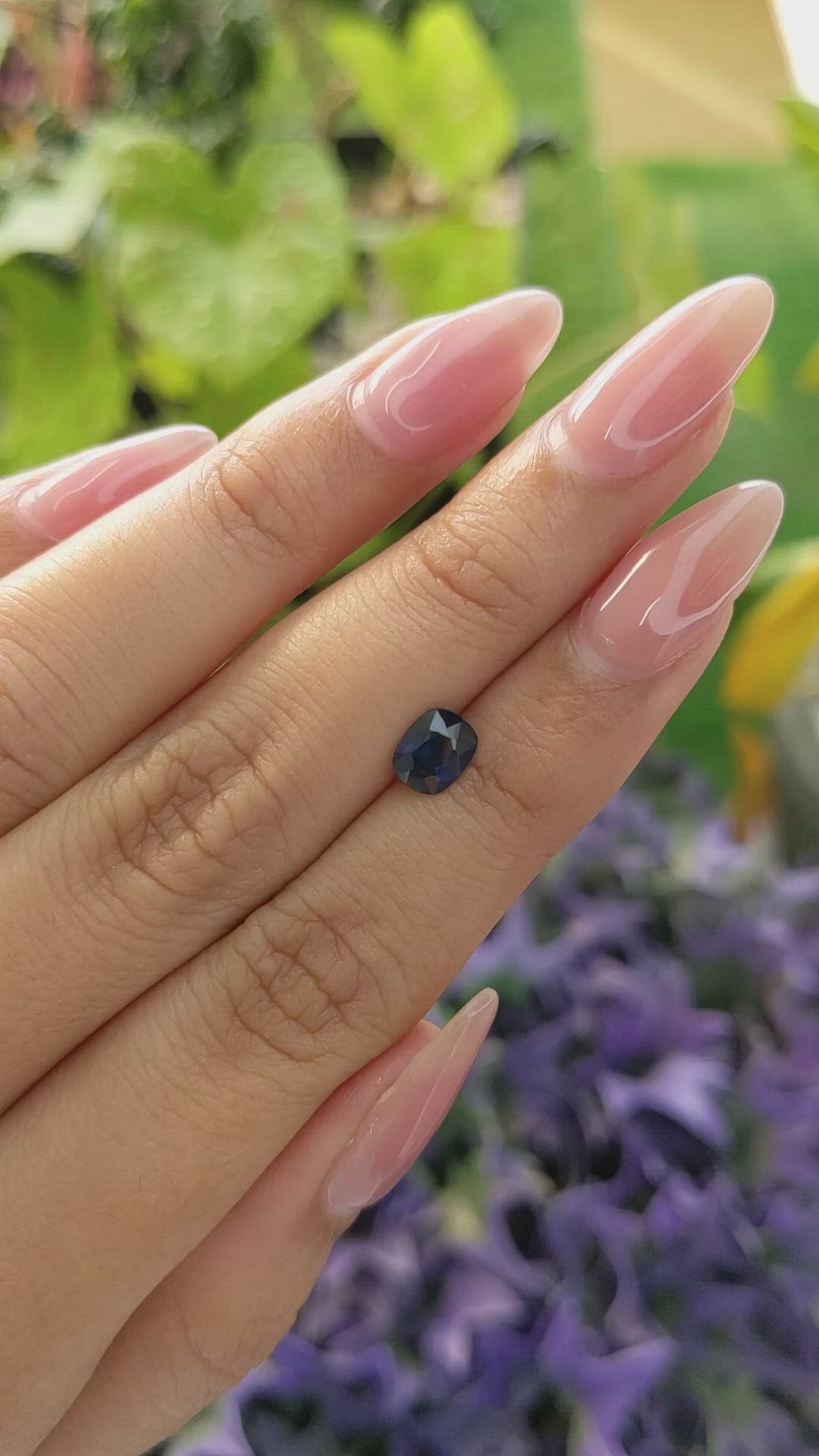 0.79 Ct. Blue Sapphire from Madagascar Size Video