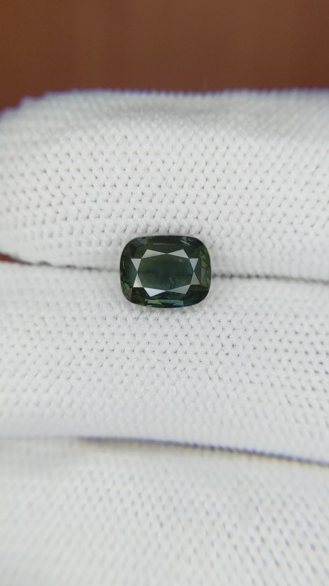 2.03 Ct. Bluish Green Sapphire from Madagascar Size Video