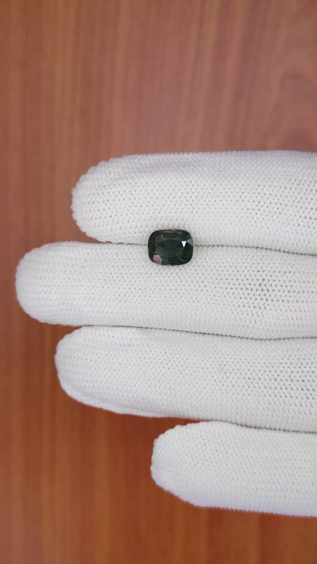 2.03 Ct. Bluish Green Sapphire from Madagascar Size Video