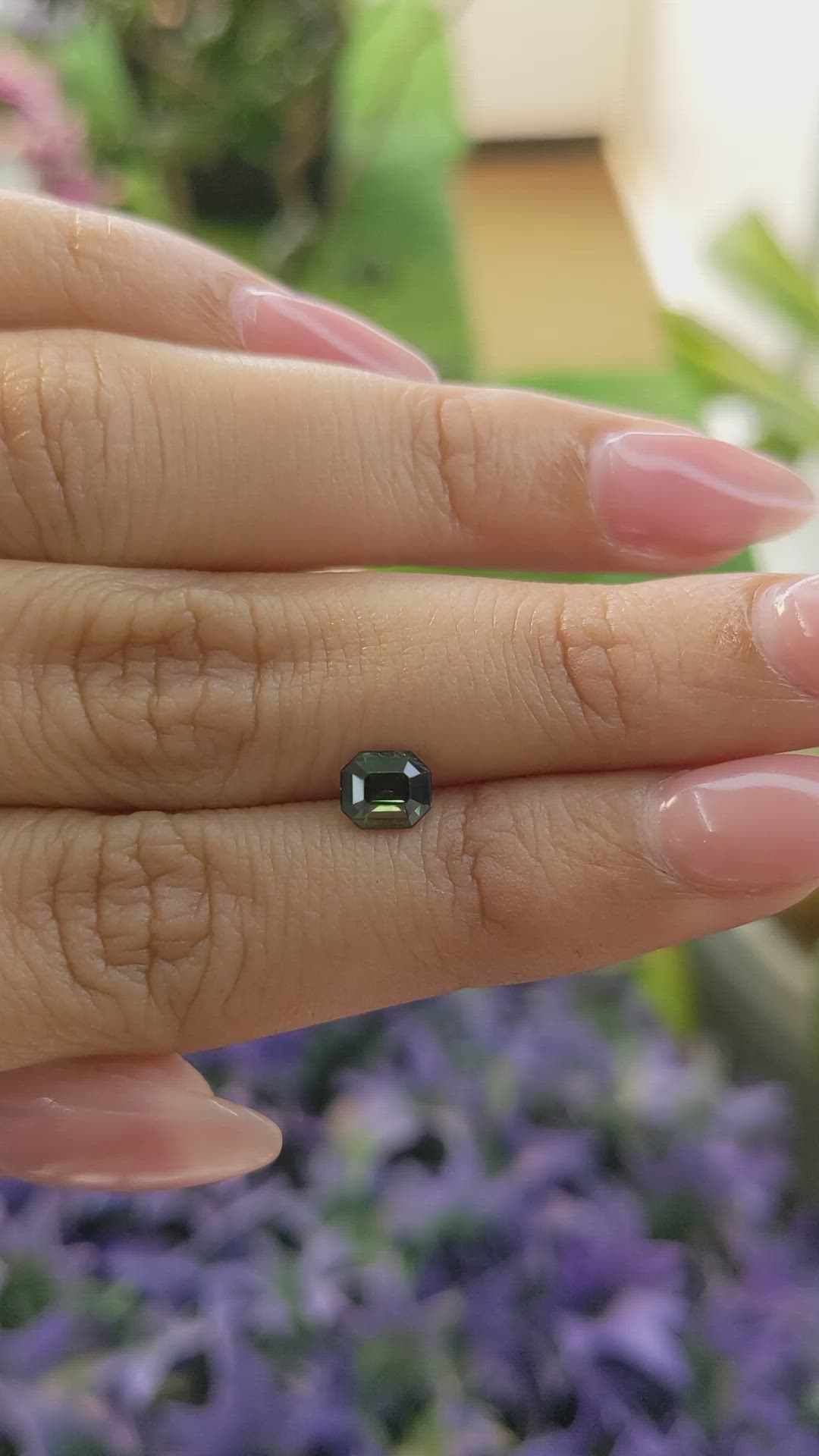 0.82 Ct. Green Sapphire from Madagascar Size Video