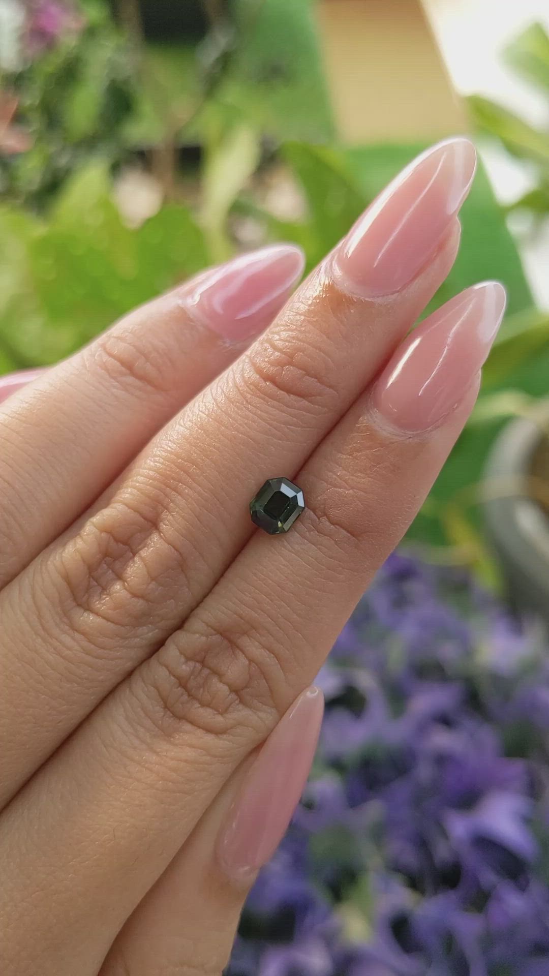 0.82 Ct. Green Sapphire from Madagascar Size Video